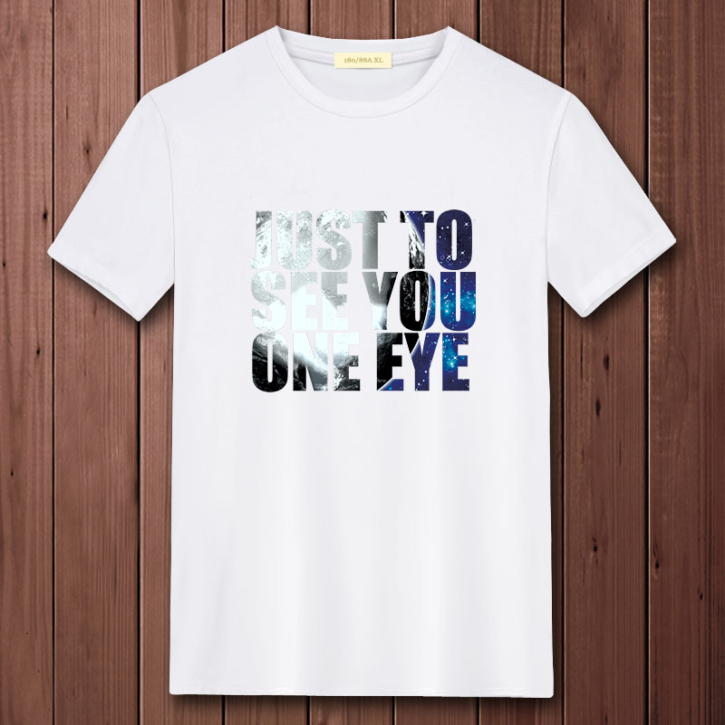 The Universe Is White2021 summer new pattern man Short sleeve T-shirt Undershirt pure cotton upper clothes easy trend Half sleeve Compassionate men's wear