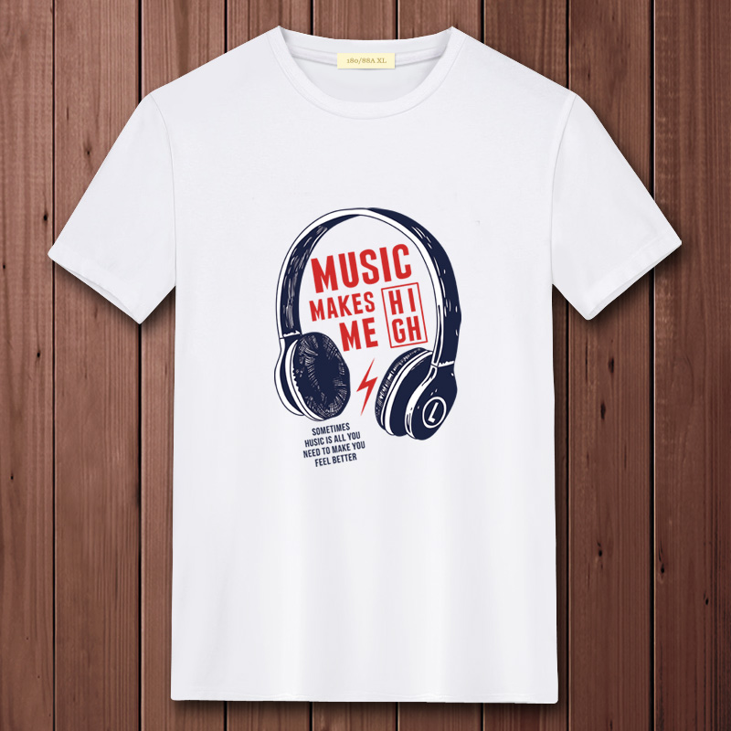 Headset White2021 summer new pattern man Short sleeve T-shirt Undershirt pure cotton upper clothes easy trend Half sleeve Compassionate men's wear