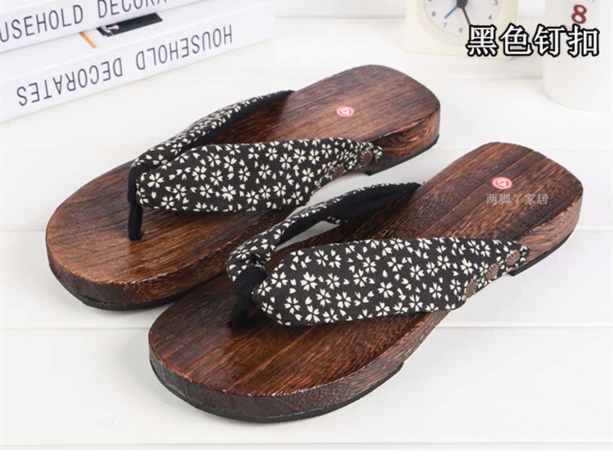 2018 new tongtong nam kiểu hibiscus cosplay dép gỗ Nhật Bản giày bè bè Nhật Bản giày dép bằng gỗ shop dép nam