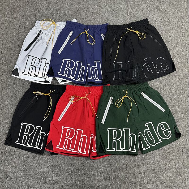 Rhude Marlboro American Fashion High Street Summer Sports Casual Letter Print Woven Quick-Drying Drawstring Beach Shorts Rhude Marlboro American Fashion High Street Summer Sports Casual Letter Print Woven Quick-Drying Drawstring Beach Shorts