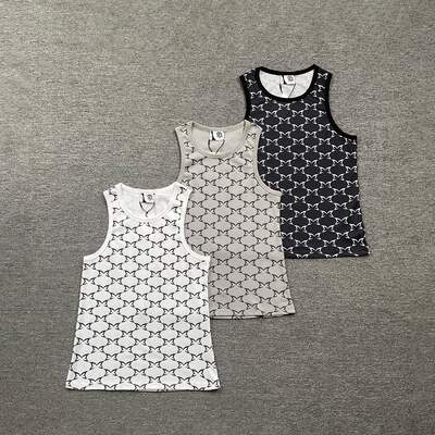 mertra's summer sporty and casual streetwear with a butterfly logo fully printed Waffle style slim sleeveless tank top