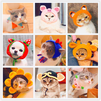 Hand-knitted crochet cat yarn