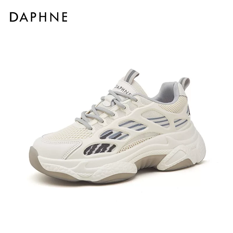 Женские кроссовки Daphne Dad's Shoes 2023 весна и осень, новая genuine кожа, универсальные, сетчатые дышащие, спортивные трендовые обувь для маленьких стоп