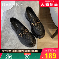 Daphne genuine leather women shoes 2022 spring new small leather shoes Inn wind single shoes Lefoe shoes one foot pedal sloth shoes