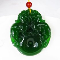 Xinjiang Hetian Jade Jasper pendant mutton White Jade double brave buckle pendant pendant mens and womens necklace jade pendant