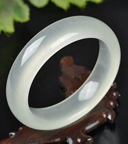 Natural ice through A goods jade bracelet womens natural Tianshan Kunlun white jade ice entangled silk jade gold silk jade bracelet