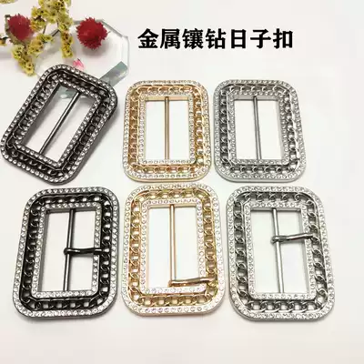 Metal day buckle zinc double row drill triple buckle coat trench coat belt adjustment buckle Joker decorative buckle accessories