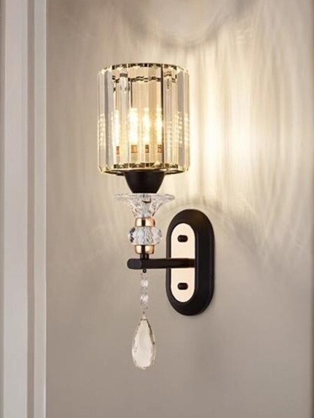 Scandinavian Modern Crystal Wall Lamp Accessible Luxury Personalized Bedroom Bedside Lamp Single Head Living Room Television Background Wall Stair Lamp