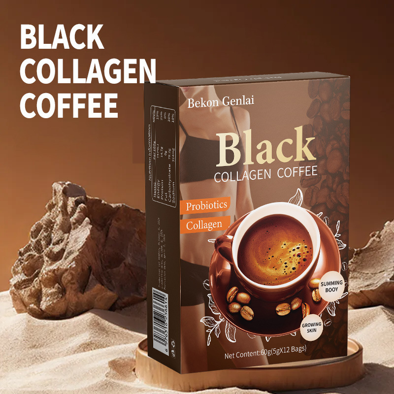 Amazon Collagen Probiotic Coffee Black Collagen Coffee Cross-Border Tk Hot Product