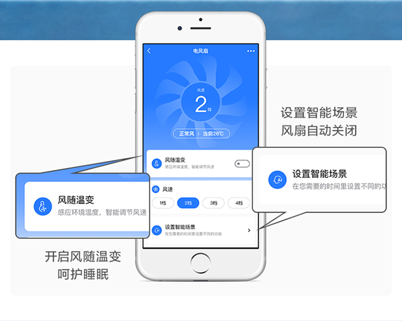 美的 SAD30EB 9档风速 智能感温遥控落地扇 风随温变 天猫精灵声控 图5