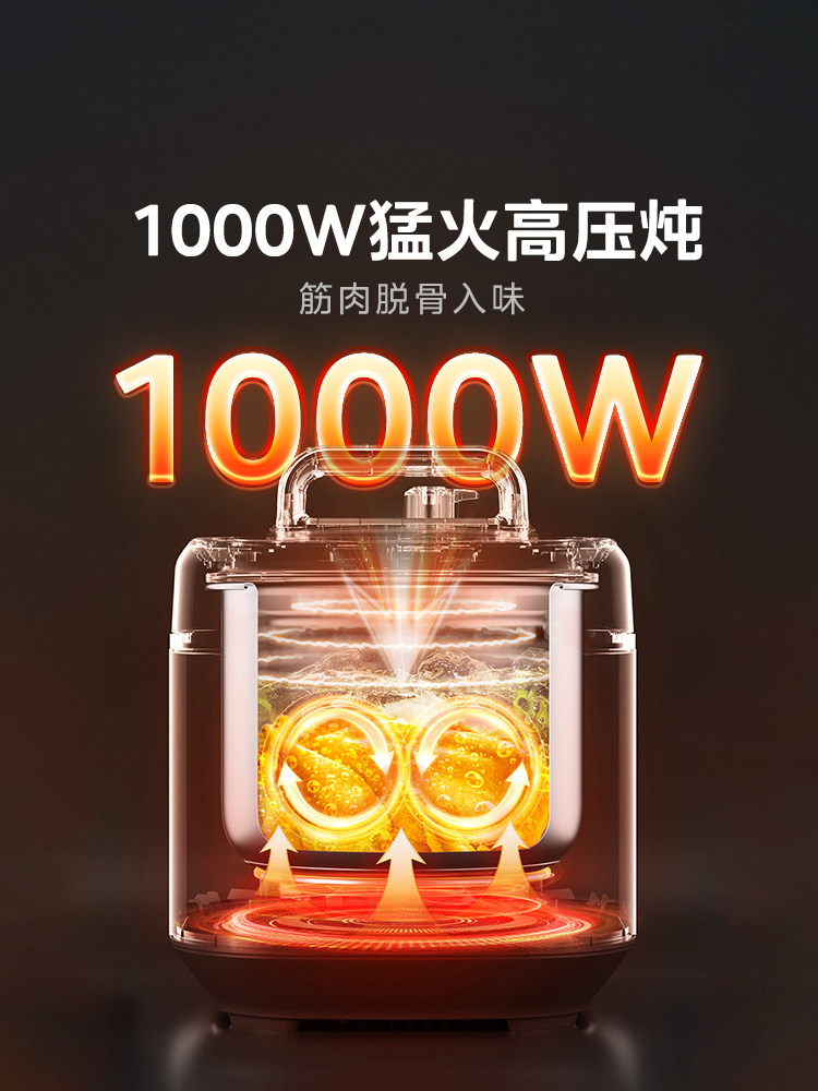 Midea Electric Pressure Cooker for Home Use, 6L Multifunctional New Model, Zero-Coating, Fully Automatic Electric Pressure Cooker, Genuine Pressure Cooker