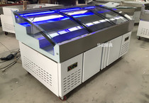 Step ice table barbecue seafood display cabinet refrigerated commercial cold cabinet fruit fishing fresh cabinet skewers freezer
