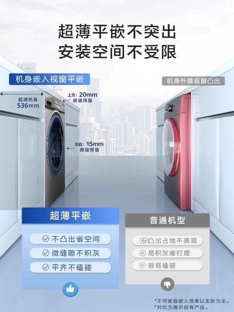 Haier EG100MATESL6 drum washing machine intelligent delivery essence washing ultra-thin flat inlay washing and drying integrated SL6