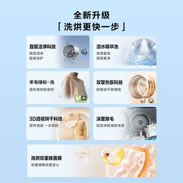 Haier Yunxi 3.0 582 washing and drying set XQG100-BLDE582HU1+GA100-STF582HU1