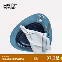 Scream design LindDNA triangle placemats Nordic table mat kitchen mat coaster table creative decoration