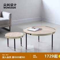 Screaming design camino coffee table Nordic living room household solid wood coffee table light luxury small apartment Round Table