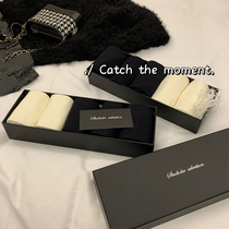 See ~ store manager left hand bi in the wind and autumn winter new style of pure coloured cotton socks woman