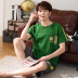 Bộ đồ ngủ Mens Summer bông Shorts Thin bông Mens Casual Summer Thêm Mã Home Mang Set. 