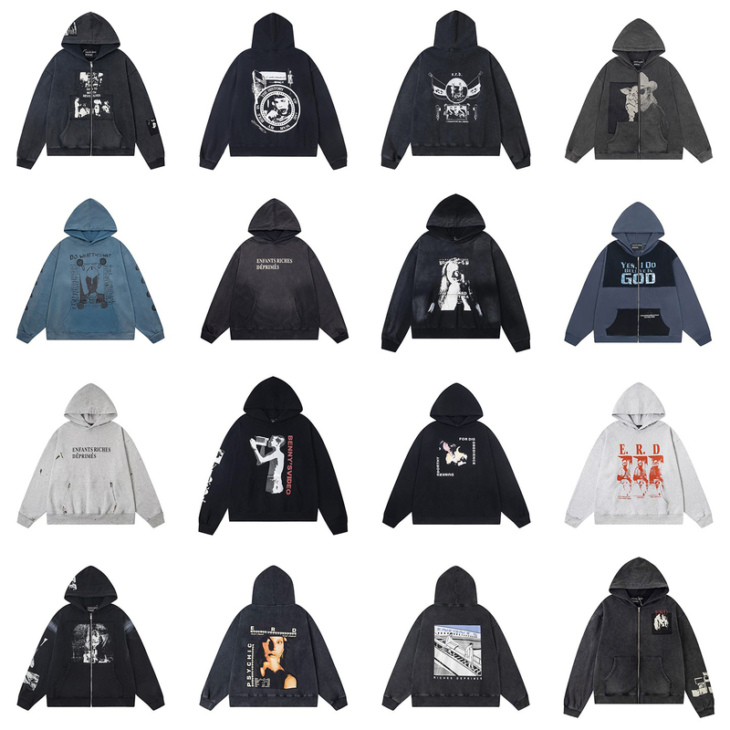 Erd Hooded Sweatshirt, a Versatile and Loose Hoodie for the Wealthy Second-Generation, Trendy ins Autumn/Winter 2025 New European and American Fashion Brand Erd Hooded Sweatshirt, a Versatile and Loose Hoodie for the Wealthy Second-Generation, Trendy ins Autumn/Winter 2025 New European and American Fashion Brand