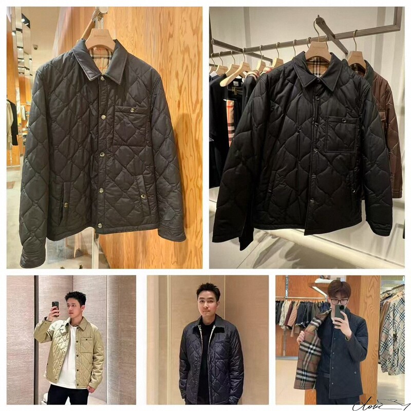 Burberry New Model Quilted Reversible Cotton Jacket with Chest Pocket for Women and Men