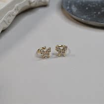 hzhyeyuan full drill butterfly ear button without ear clip ear clip ear clip Japan and Japan 100 lap earrings fashion tide 20693