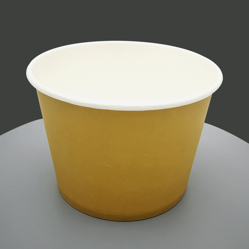 Green and clean paper bowl disposable 1250ml thickened commercial packaging box Soup bowl instant noodle bowl with lid round delivery lunch box