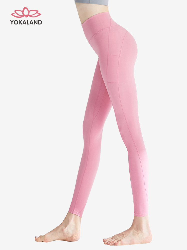 Yukari yoga pants female BPW280 high waist nude feeling thin stretch running fitness quick-drying sports nine-point pants