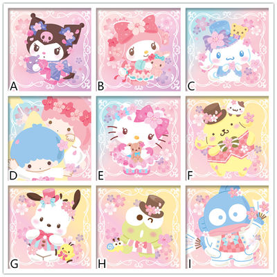 Cartoon Sanrio, Hello Kitty, Cinnamon Dog, Twin Stars, Melody Kuromi, diamond painting, handcrafted bedroom diamond-encruted painting