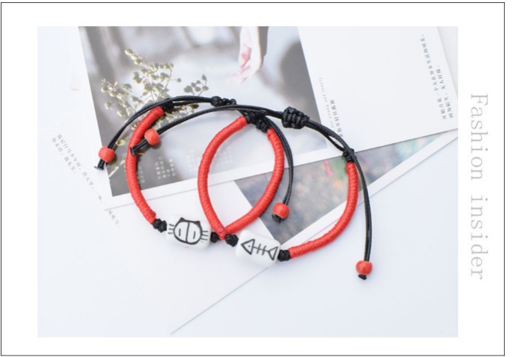 Vòng tay gốm sinh viên Sen nữ phiên bản Hàn Quốc của cặp đôi hoang dã đơn giản và cá tính, đôi bạn gái tự tay làm. vòng tỳ hưu vàng