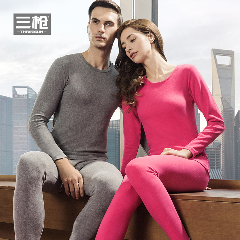 Three guns fever clothes 2017 autumn and winter new couple brushed elastic cotton sweater pants men and women fever clothes pants