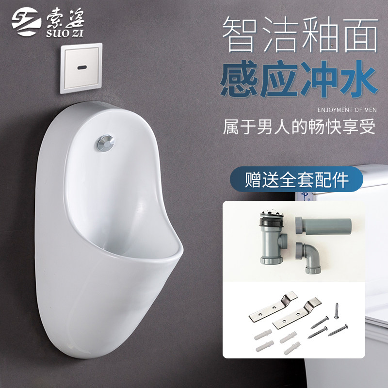 Integrated induction wall-mounted urinal