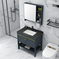 Floor-Standing Rock board bathroom cabinet combination light luxury wash basin integrated toilet wash table