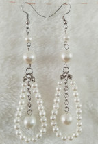 Classical white sexy water drop earrings female imitation pearl celebrity lady earrings Japanese and Korean temperament personality simple earrings