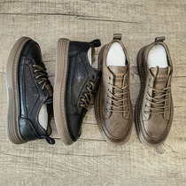 Withdrawal Cabinet Men Shoes 2022 Spring Summer New Wave Shoes Business Positive Clothing Casual Leather Shoes Black Color color Shoes Retro Tooling Shoes