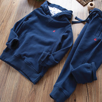 Childrens Sports suit 2021 spring and autumn nan tong zhuang cotton sailing sweater pants zhong da tong leisure 2-piece set