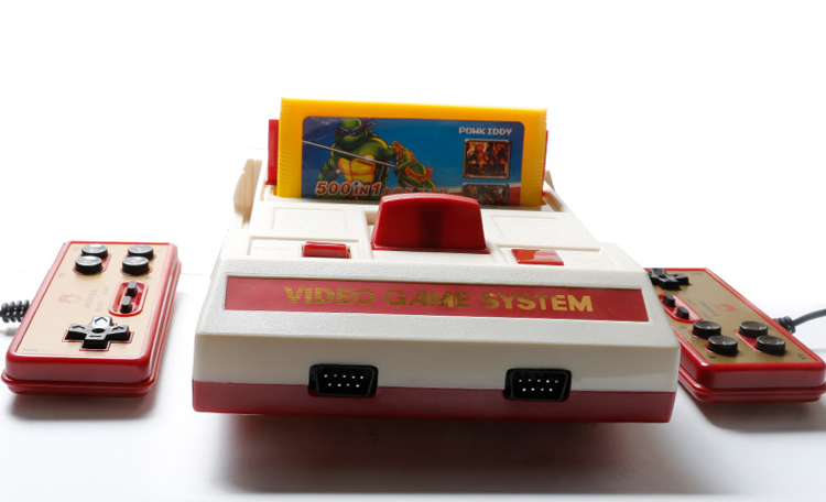 Máy trò chơi Bully đôi hoài cổ gia đình retro cổ điển cassette thẻ nhà fc đỏ trắng TV - Kiểm soát trò chơi tay cầm ps4