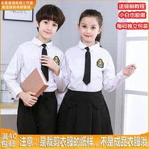 Clothing cutting pattern for boys and girls childrens long-sleeved short-sleeved shirt shirt top cutting figure sample clothes Template