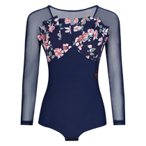 Latin dance pants suit womens U-neck ballroom dance top straight drape dance pants spring and autumn modern dance practice clothes