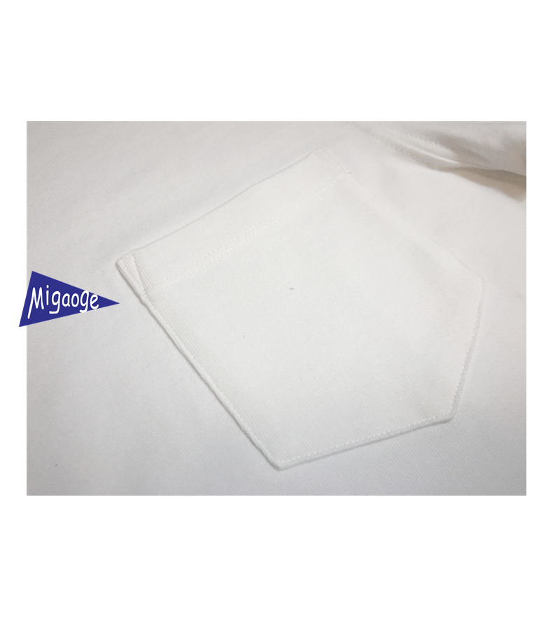 [cổ áo phẳng hai kim] 270g nam trắng tinh khiết túi ngắn tay áo thun cotton mềm mại nửa tay nam áo thun nam polo