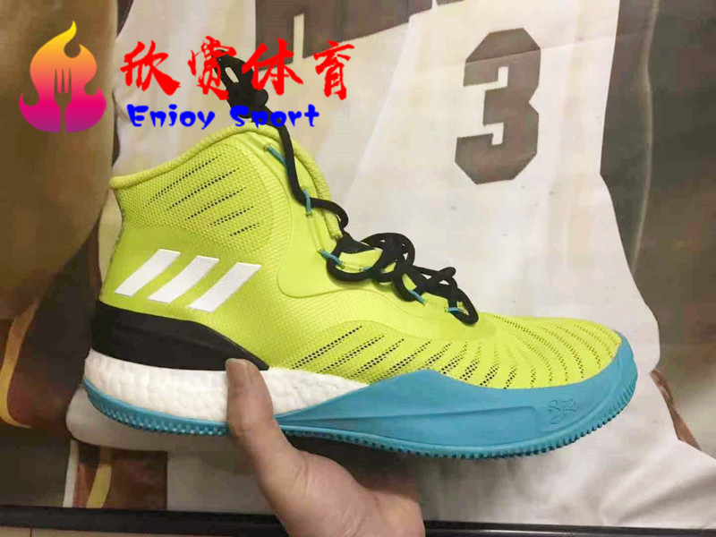 Adidas D Rose 8Th Generation Boost Fluorescent Cushioning Practical Basketball Shoes Fluorescent Cq0828