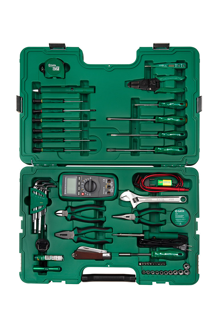 SATA Seda 53 56 pieces of telecommunications maintenance tool set electrician electronic maintenance kit 09535 09536