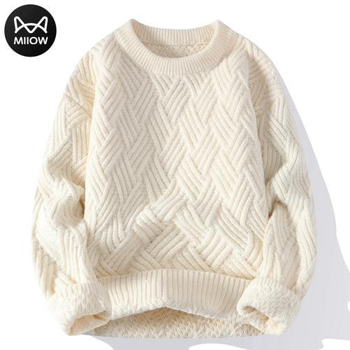 Оберег на день рождения, мужской демисезонный красный трикотажный шерстяной свитер, увеличенная толщина