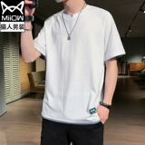 Футболка с коротким рукавом, мужская трендовая хлопковая брендовая универсальная летняя одежда, короткий рукав, оверсайз