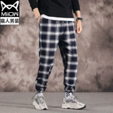 Демисезонные штаны, брендовые шахматы, свободный крой