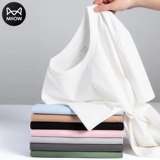 Хлопковая летняя белая приятная телу цветная футболка с коротким рукавом для отдыха