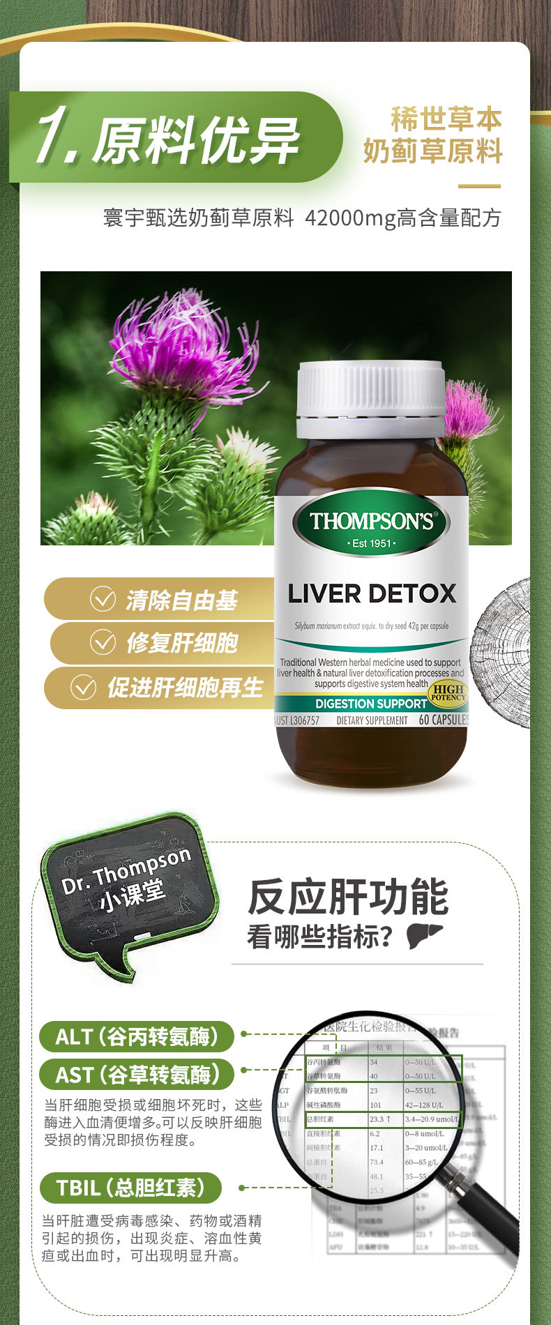 澳洲进口 汤普森 Thompsons 3倍高浓度解酒护肝片 60粒 图5