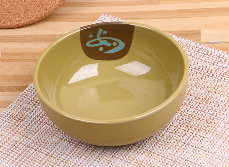 Cao cấp Ruyi Hàn Quốc bát melamine bát dao kéo giả sứ bát nhựa bát phở bát bát lớn bát thẳng bên bát cơm bộ chén đĩa đẹp