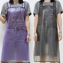  Hairdressing transparent PVC waterproof apron Pet shop beautician overalls to bathe cats and dogs apron anti-fouling cleaning