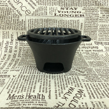 American-Style Uncoated Small Cast Iron Barbecue Grill Charcoal Commercial Indoor Outdoor Camping Barbecue for One Person