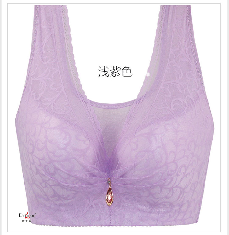 XL fat mm bra phần mỏng tập hợp thêm lớn đầy đủ cố định dây đeo vai chống ánh sáng vest đồ lót phụ nữ áo ngực không dây